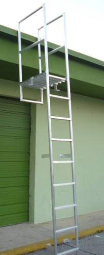 custom aluminum wall ladder