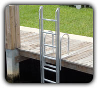 lift or retractable dock and seawall ladder